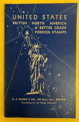 #ad U.S. B.N.A. amp; Foreign Stamps H.E. Harris amp; Co. Boston Circa 1936 Price List $12.00