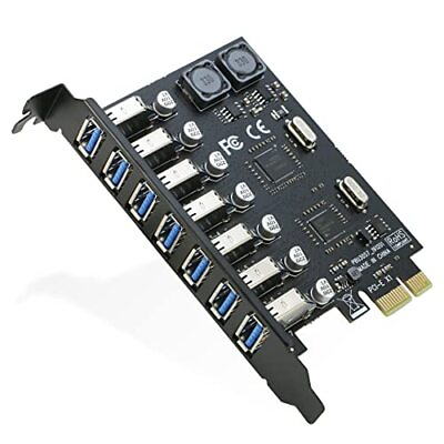 #ad USB 3.0 PCI e Expansion Card 7Port PCI e x1 to USB 3.0 HUB Adapter 5Gbps No... $39.86