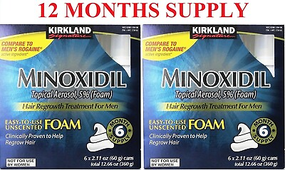#ad 1 year Supply 5% Kirkland Hair Regrowth Foam From USA $139.95