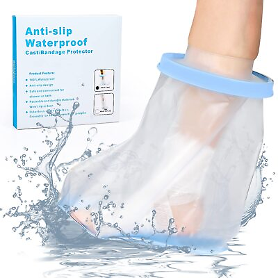 #ad Waterproof Foot Cast Covers for Shower Adult with Non Slip Padding Bottom Water $24.20