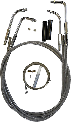 #ad U01 4 405 H D Twin Cam V Twin Motorcycle Braided Throttle amp; Idle Cable Kit $114.99