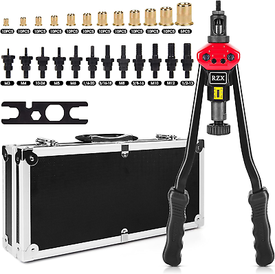 #ad RZX 16″ RIVET NUT TOOL Hand Blind Riveter with Nut Setting System Totally 12M... $76.99