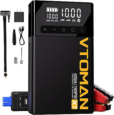 #ad 🔥VTOMAN X7 Jump Starter With Air Compressor 4250A Battery Charger Emergency $189.99