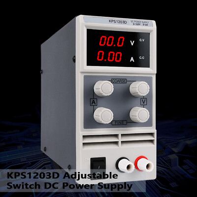 #ad NEW KPS1203D AC 110V Adjustable Switch DC Power Supply Output 0 120V 0 3A USA $71.25