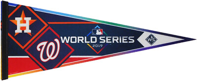 #ad 2019 Houston Astros vs Washington Nationals MLB World Series 12 X30 Felt Pennant $9.86