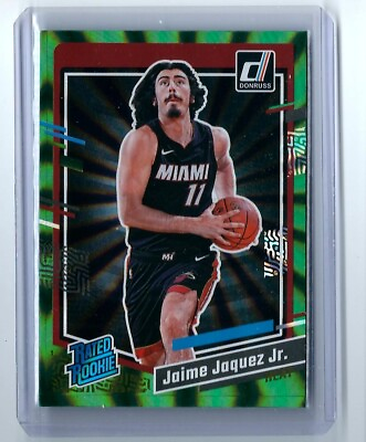#ad 2023 24 Panini Donruss NBA Jaime Jaquez Jr. Rated Rookie Green Laser Holo SP🔥 $5.99