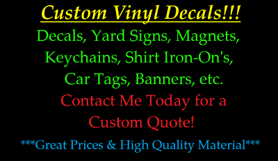 #ad * CUSTOM ORDER VINYL DECAL for Walls banners signs tag monster low price $1.00