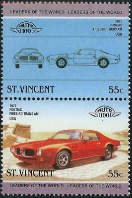 #ad Antique Car Auto 100 Pontiac Firebird Block of 2 Stamps Mint NH $12.91