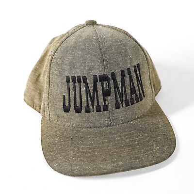 #ad Hamp;M Jumpman Adjustable Snapback Baseball Cap Hat Grey Stained $19.99