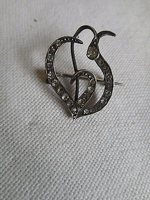 #ad Antique sterling fully marked paste pin brooch $44.99