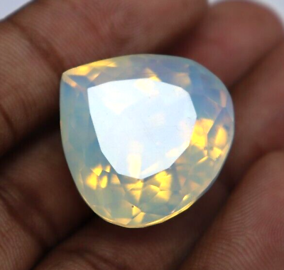 #ad 69 Ct Ethiopian Natural Opal Multi Color Pear Cut CERTIFIED Rare Gemstone $21.40