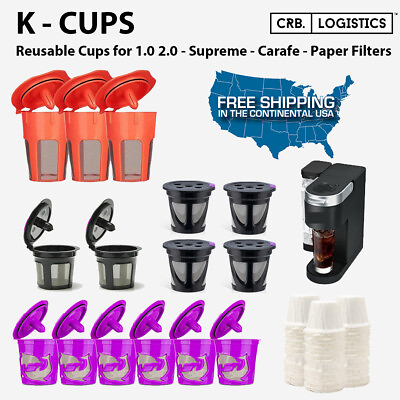 #ad Refillable Reusable K Cup K Carafe Coffee Filter Pod Fits Keurig 2.0 1.0 Coffee $8.79