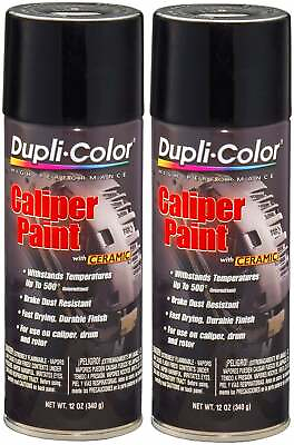 #ad Dupli Color BCP105 Satin Black Caliper Paint with Ceramic 12 oz. Aerosol 2 Pac $30.96
