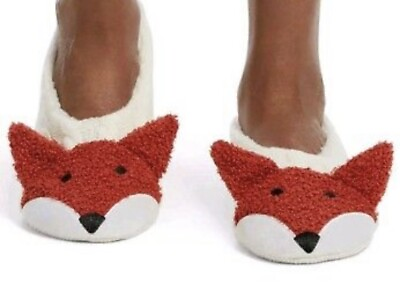 #ad $15 HUE Fox Cozy Critter Slipper Socks Women#x27;s Size M 7 8 B1 $16.27