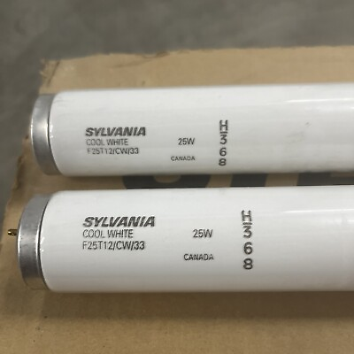#ad Two 2 NEW Sylvania F25T12 CW 33 25W 4200K FLUORESCENT TUBE LIGHTS 33quot; in 2Pk $39.99