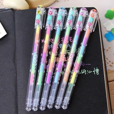 #ad 6 Rainbow Colour Stationery Refill Ink Highlighters Great DIY Pen Gel NEW $0.99