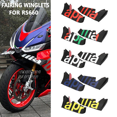 #ad Motorcycle Front Winglet Aerodynamic Wing Kit Spoiler For Aprilia RS660 RS 660 $94.99