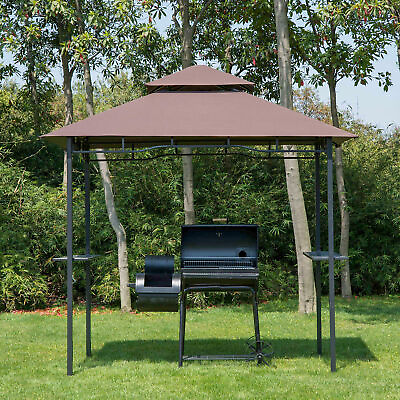 #ad 8 Foot Backyard Barbeque Grill Canopy Cover with Two layered Smoke Vent Design $124.99