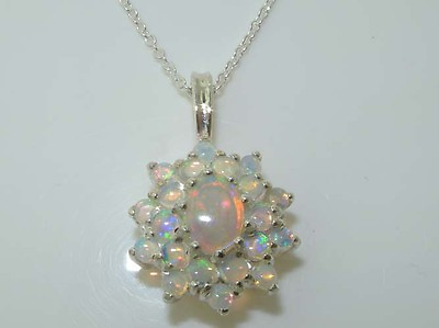 #ad Solid 925 Sterling Silver Natural Fiery Opal Pendant amp; 16quot;18quot; or 20quot; Chain $269.00