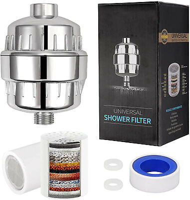 #ad 15 Stage Shower Head Filter Purifier with Filter for Hard Water Softener $17.49