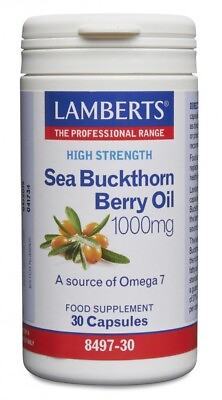 #ad Lamberts Sea Buckthorn Berry Oil 1000mg Capsules 30 BBE 12 2025 $51.34