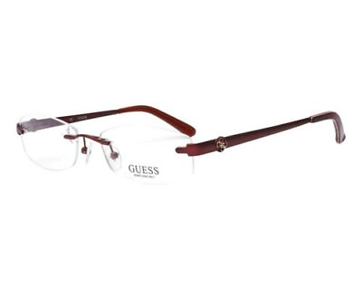 #ad Guess Eyeglasses women 2337 BU Frameless Brown oval 54 17 135 $25.00