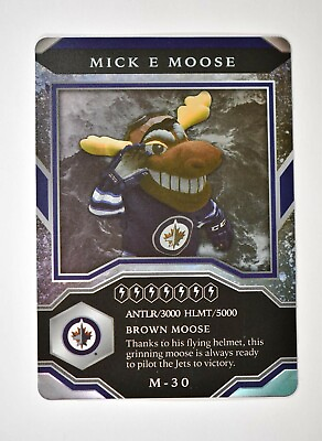#ad 2021 22 MVP Mascot Gaming Cards #M 30 Mick E Moose Winnipeg Jets $2.49