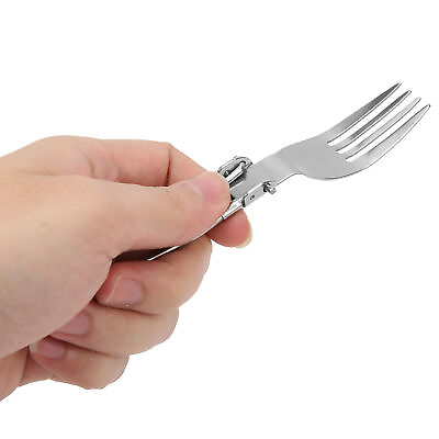 #ad 3Set Stainless Steel Portable Folding Cutlery Spoon Fork Knife Set Picnic Dinner $15.76