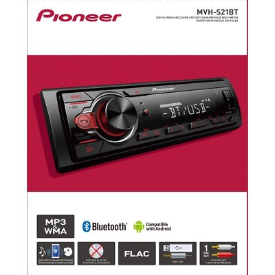 #ad PIONEER Bluetooth Car Stereo Receiver FM Radio Audio System Single DIN Dash NEW $79.99