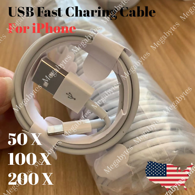#ad USB Charger Cable Cord For Apple iPhone 7 8 X XR 11 12 13 14 Pro Max Wholesale $3.99