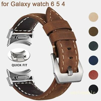 #ad Quick Fit Leather Band Strap For Samsung Galaxy Watch 6 40 44mm Classic 43 47mm $15.99