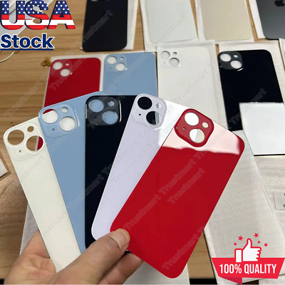 #ad Back Rear Glass Replacement Lot For iPhone SE XR XS 11 12 13 14 15 Pro Big Hole $9.83