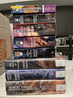 #ad Wheel of Time SIGNED PB HC Lot of 8: 34678913 plus New Spring prequel. $84.99