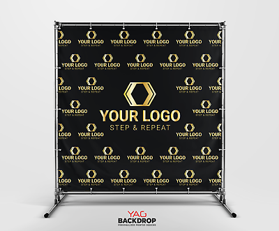 #ad Custom Logo Step and Repeat Backdrop Personalized Logo Wall Banner Photography $86.90