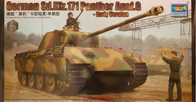 #ad Trumpeter 1 16 00928 Panzerkampfwagen Panther G Early Kit $316.43