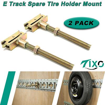 #ad 2PCS E Track Spare Tire Trailer Mount for Enclosed Trailer Truck Semi w 5” Bolt $12.99