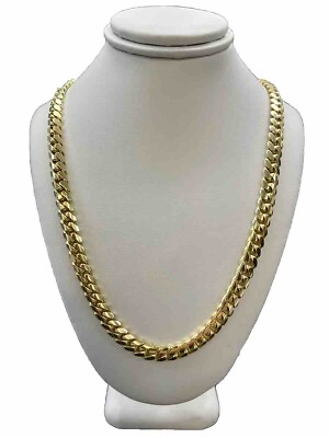 #ad 14k Yellow Gold Men#x27;s Miami Cuban Link Chain Necklace 22quot; 26quot; 7 9mm 80 150 grams $5200.00
