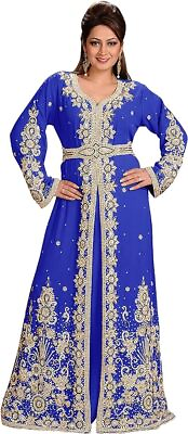#ad Kaftan Moroccan Abaya Caftan Sale Dubai Farasha Eid Islamic Jacket Gown Dress $68.00
