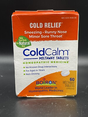 #ad Boiron ColdCalm 60 Meltaway Tablets Homeopathic Medicine Exp 05 2028 $9.95
