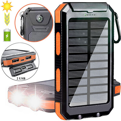 #ad #ad 2023 Super 10000000mAh USB Portable Charger Solar Power Bank For Cell Phone $11.98