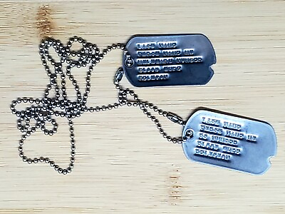 #ad WWII Style Notched Military GI Dog Tags $11.95