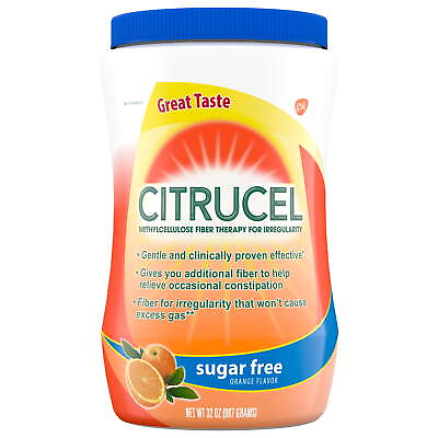 #ad Sugar Free Fiber Powder for Occasional Constipation Relief Orange Flavor $21.97