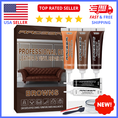 #ad Brown Leather Repair Kit for Furniture Leather Couch Sofa Jacket Car Seats $20.77