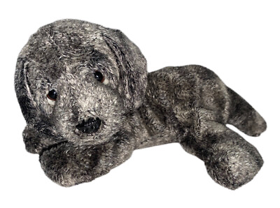 #ad Russ Berrie amp; Co Luv Pets Puppy Dog Keats Plush Stuffed PE Pellets Beanie Gray $18.99