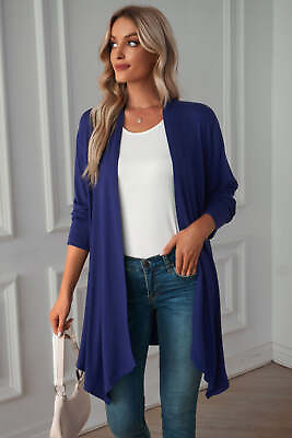 #ad Open Front Long Sleeve Cardigan $33.99