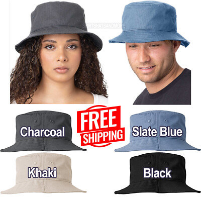 #ad Men Women Cotton Riptstop Bucket Hat Unstructured Cap Beach Trendy Summer NEW $11.55