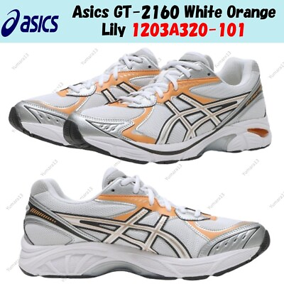#ad Asics GT 2160 White Orange Lily 1203A320 101 US Men#x27;s 4 14 $159.08
