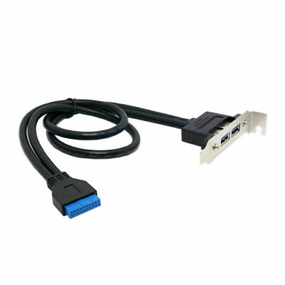 #ad CY Low Profile USB 3.0 2 * Female PCI panel to Motherboard 20pin cable USB3.0 $8.27