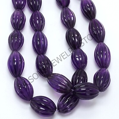#ad Very Rare Natural Purple Amethyst Beads AAA Carved Nugget Shape Gemstone Beads $93.95