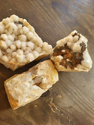 #ad Lot Of 3 Specimen Mineral Rock Crystal $29.00